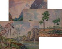 Appraisal: Frank Nelson Wilcox American - Lot of three watercolor paintings