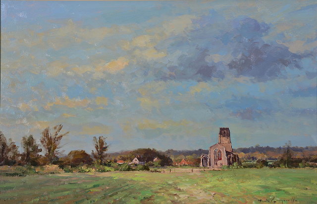 Appraisal: JAMES LONGUEVILLE b 'Spring Time Covehithe' signed oils on board