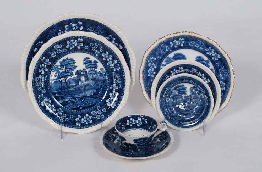 Appraisal: COPELAND SPODES TOWER BLUE CHINA To include dinner plates ''