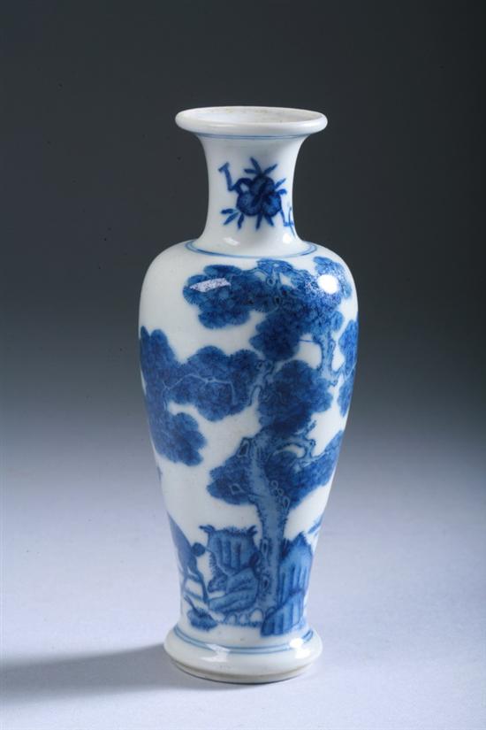 Appraisal: CHINESE BLUE AND WHITE PORCELAIN VASE Qianlong underglazed blue mark