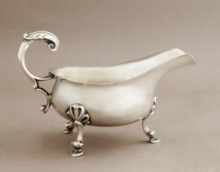 Appraisal: English Sterling Sauce Boat London on trip English Sterling Sauce