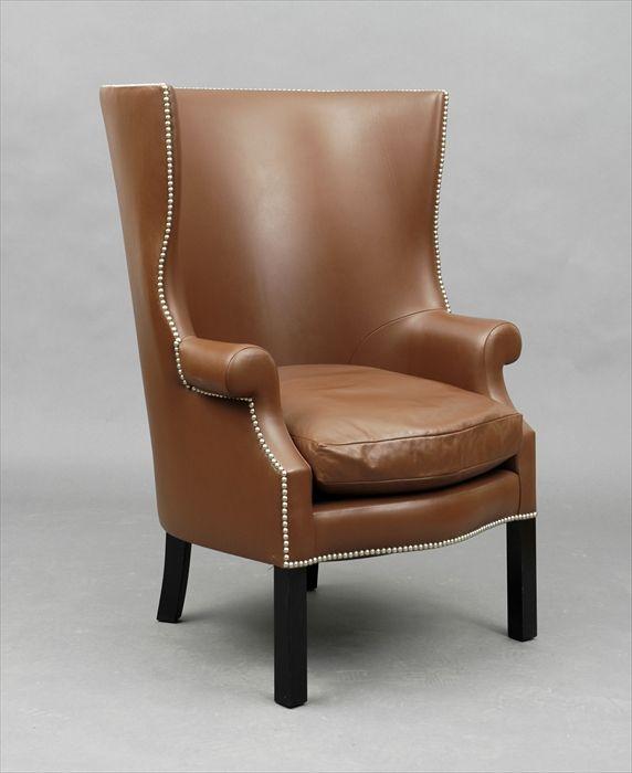 Appraisal: George III-Style Mahogany Barrel-Back Easy Chair x in