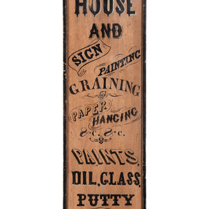 Appraisal: A Putty Co House and Sign Painting Shop Sign Late