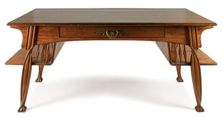 Appraisal: Louis Majorelle Carved Mahogany Pommes de Pin Desk Estimate -