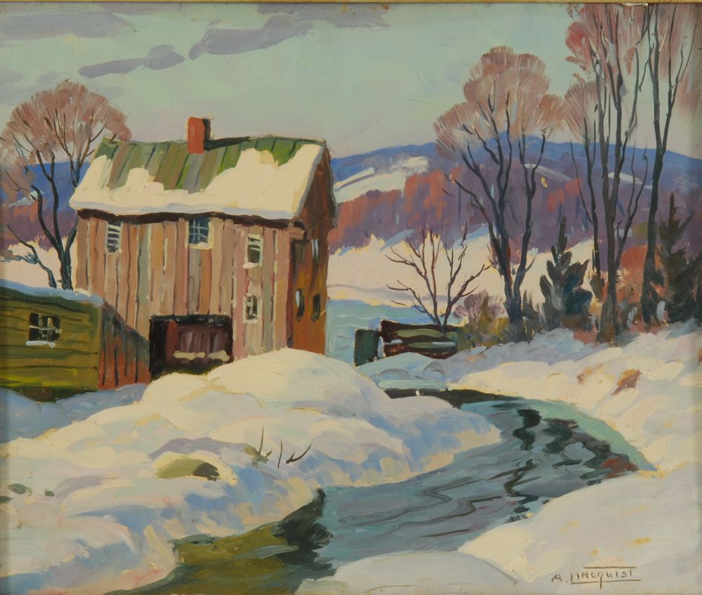 Appraisal: ARTHUR LORENTZ LINGQUISTAmerican - New England winter scene Signed lower