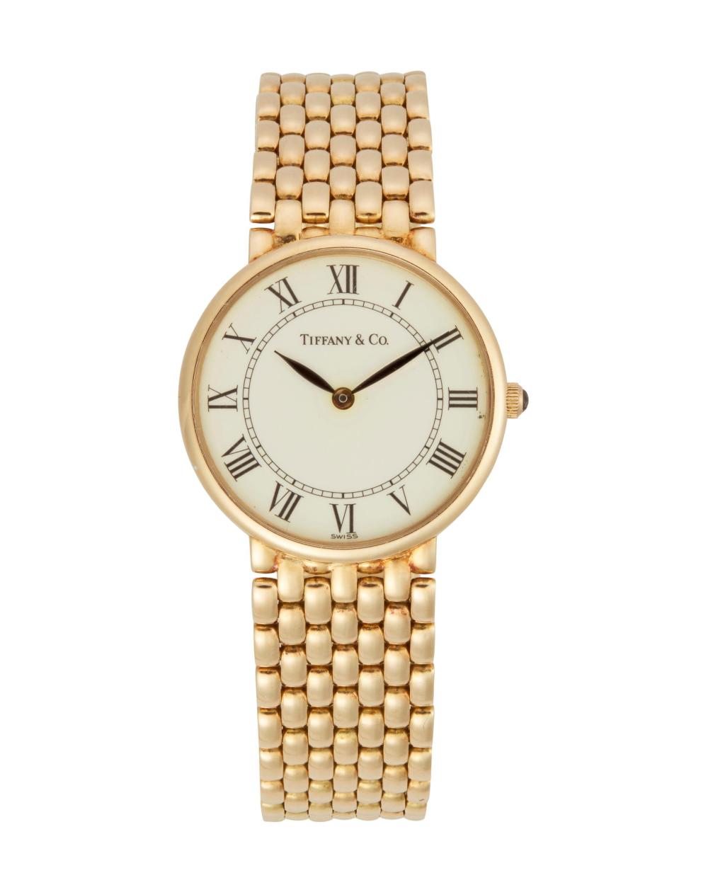 Appraisal: A TIFFANY CO GOLD WRISTWATCHA Tiffany Co gold wristwatch 's