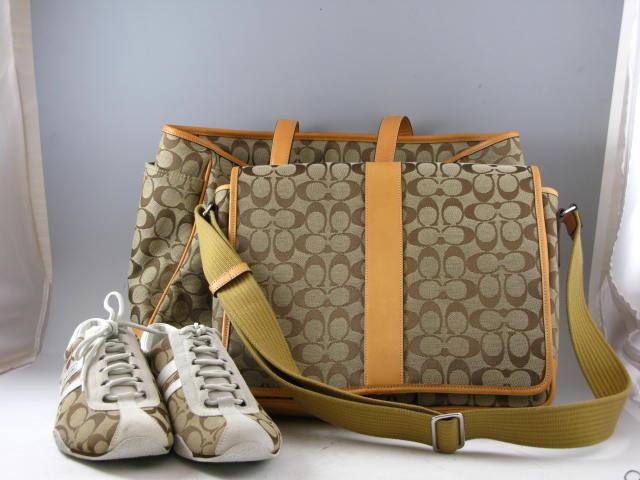 Appraisal: A Grouping of Coach Logo Bags Accessories including a pair