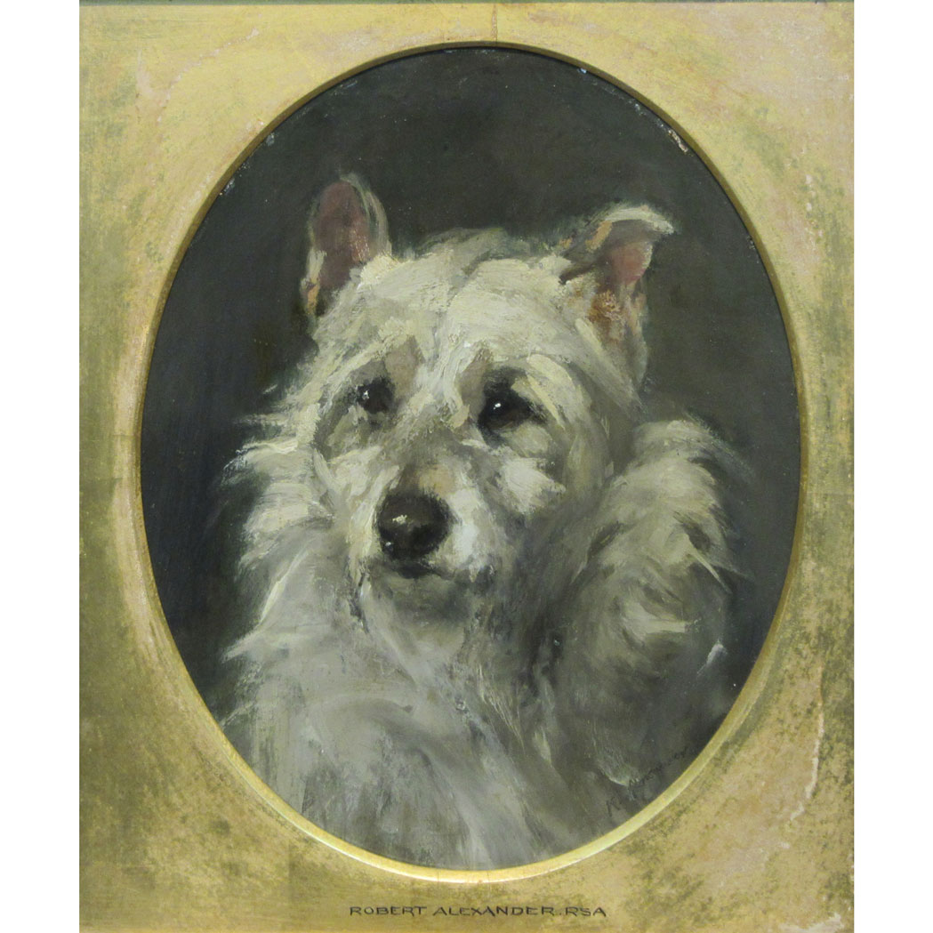 Appraisal: Robert Alexander British - Portrait of a Cairn Terrier Signed