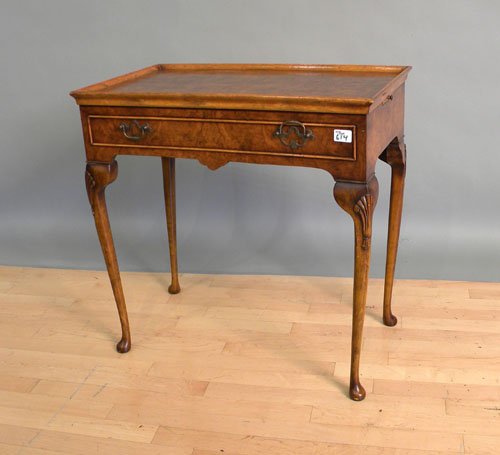 Appraisal: Georgian style burl veneer dressing table h l d