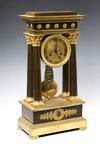 Appraisal: MANTEL CLOCK - French Empire dore bronze mantel clock by