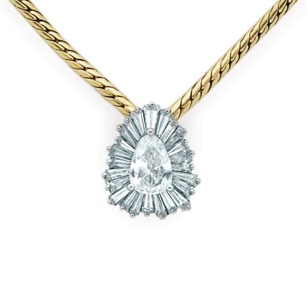 Appraisal: Diamond Pendant with Gold Chain Estimate -