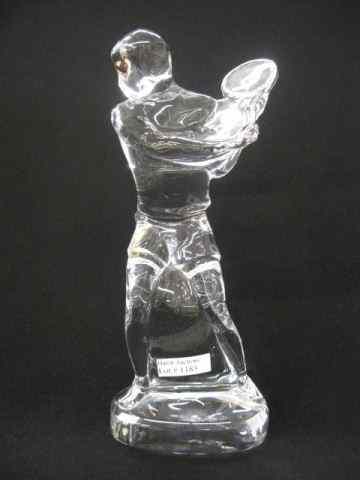 Appraisal: Baccarat Crystal Figurine of a Tennis Player signed '' excellent