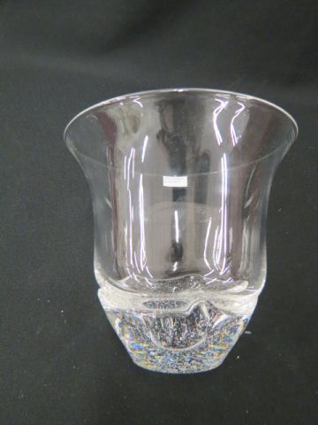 Appraisal: Steuben Crystal Vase aquatic bubbledesign in base very unusual tall