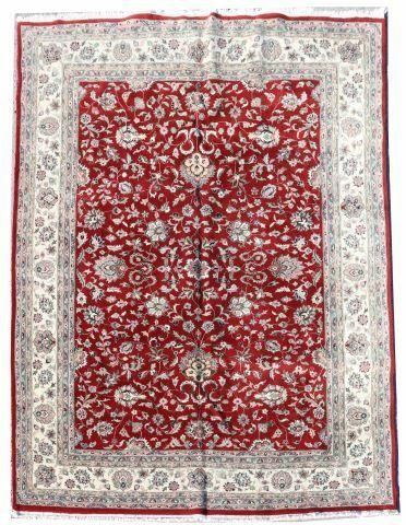 Appraisal: Hand-tied India Tabriz rug approx ' l ' w