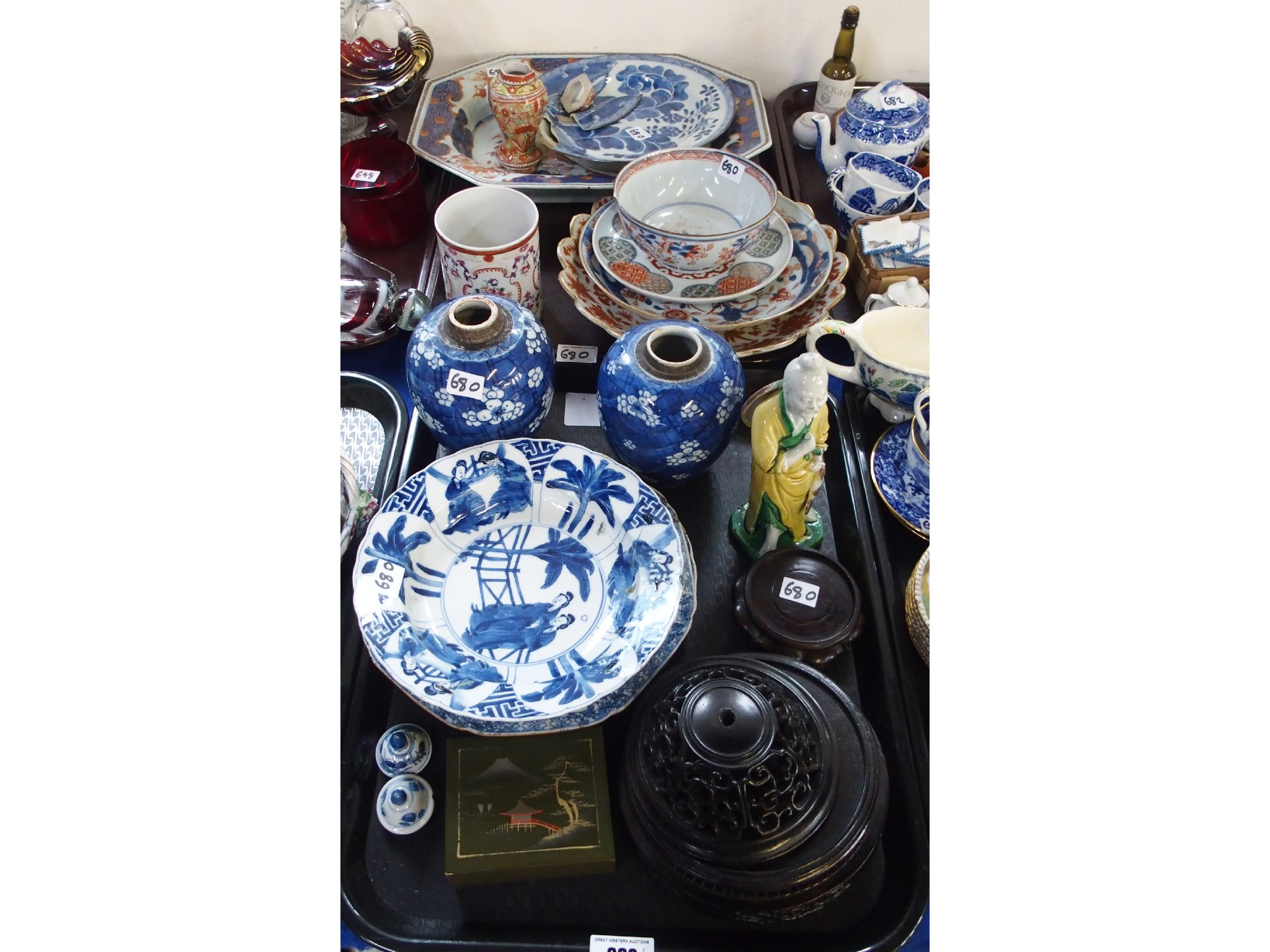 Appraisal: Assorted Chinese and Japanese ceramics including dishes plates export mug