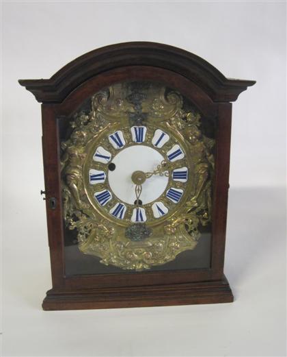 Appraisal: Continental mahogany and gilt metal mantel clock caseThe mahogany case