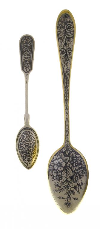 Appraisal: A SET OF EIGHT SOVIET RUSSIAN SILVER GILT AND NIELLO