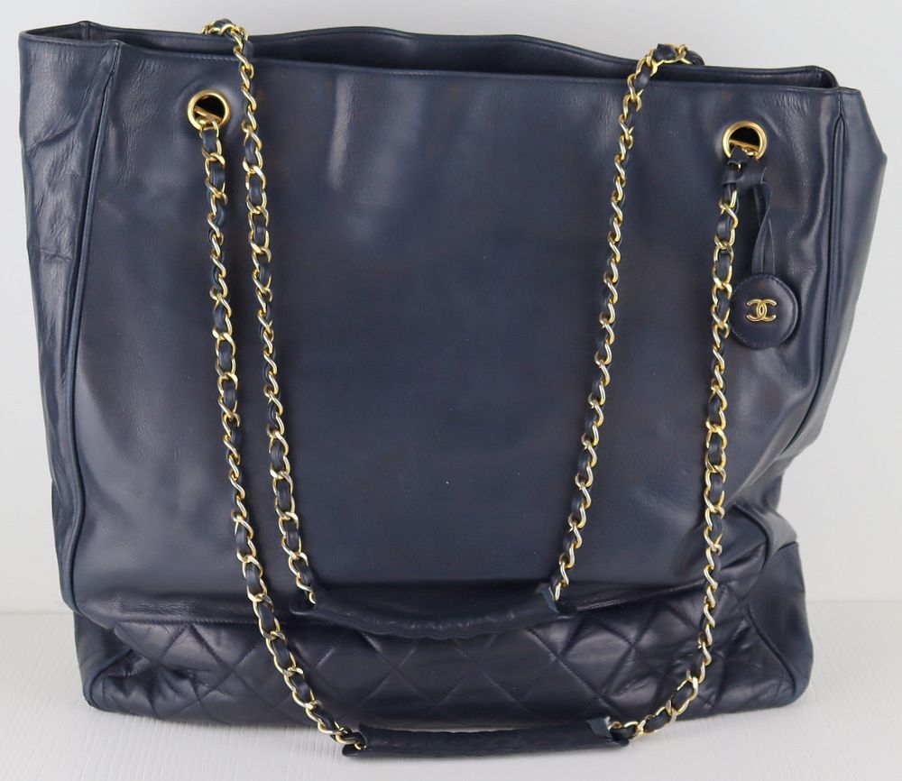 Appraisal: COUTURE Vintage Chanel Leather Shoulder Bag Vintage Chanel shoulder bag