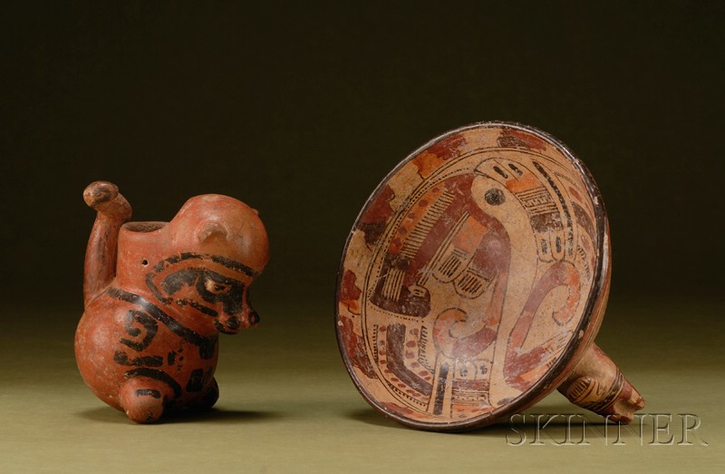 Appraisal: Two Central American Pre-Columbian Painted Pottery Bowls Costa Rica a