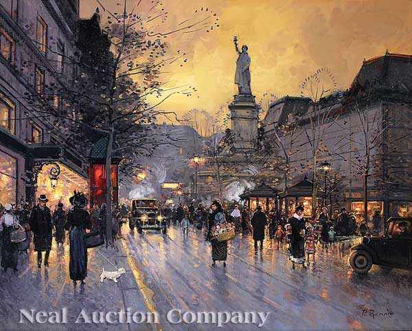 Appraisal: Paul Renard French - Paris oil on canvas signed lower