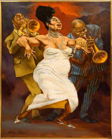 Appraisal: FRANK NELSON ASHLEY AMERICAN - JAZZ SINGER Oil on board