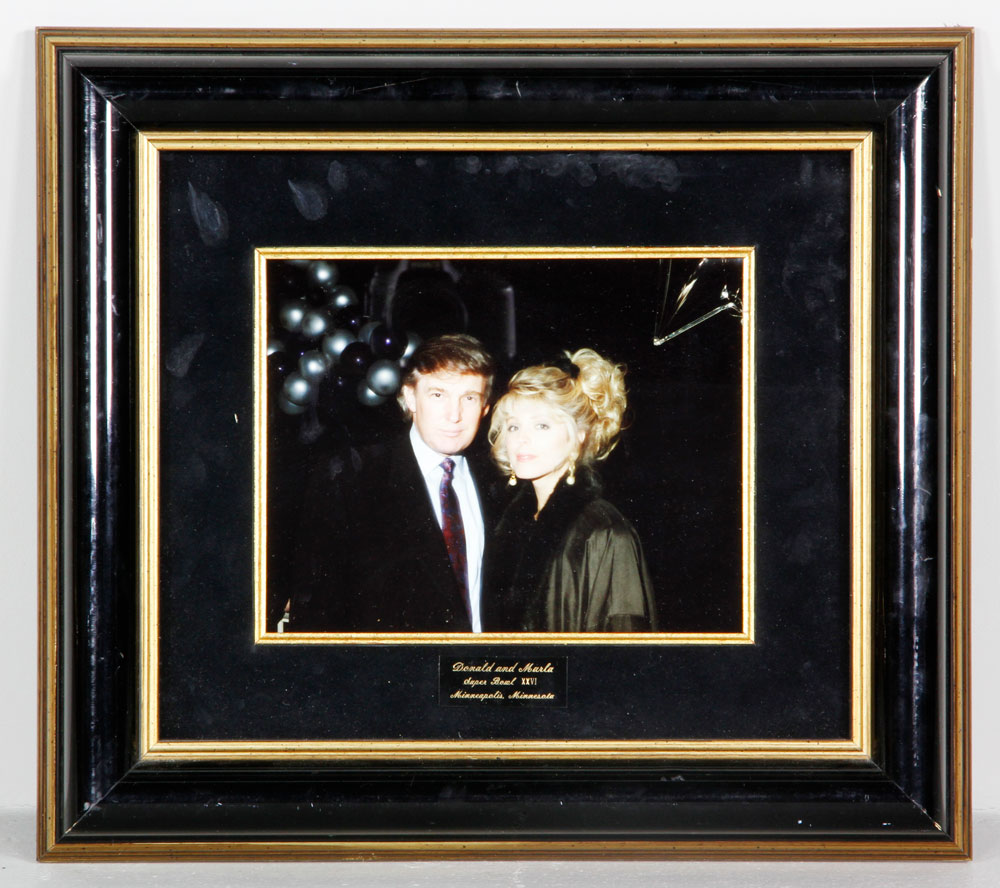 Appraisal: A - Photo of Donald Trump and Marla Maples Framed