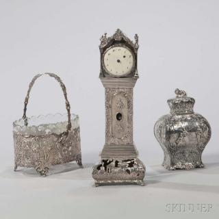 Appraisal: Three Continental Silver Items late th early th century two