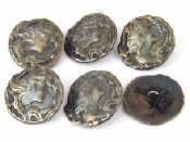 Appraisal: A set of six silver Art Nouveau dress buttons Birmingham