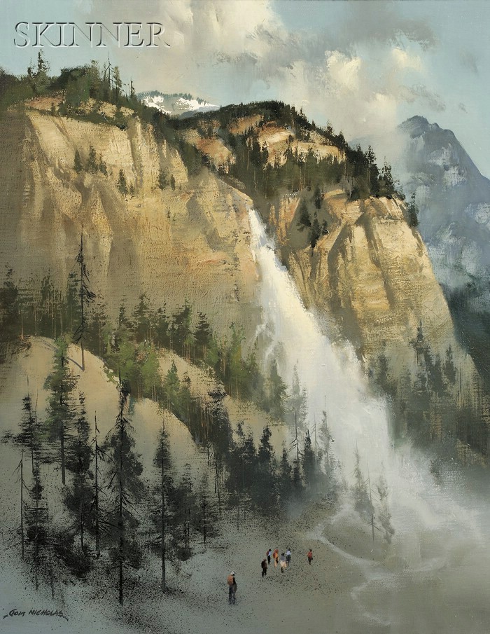 Appraisal: Thomas Andrew Nicholas American b Yosemite Falls Sierra Nevada California