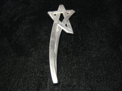 Appraisal: Sterling silver star brooch Paloma Picasso by Tiffany In original