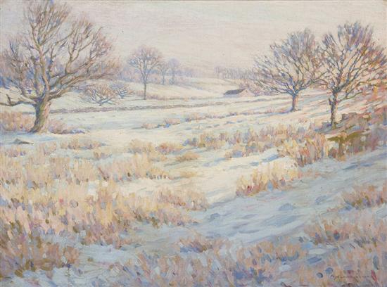 Appraisal: ADELAIDE DEMING American - Winter Landscape oil on canvas signed