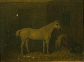 Appraisal: European Nineteenth Century School The White Horse oil on canvas