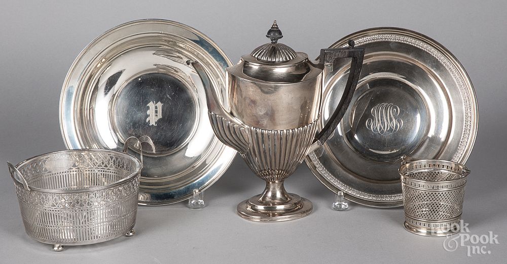 Appraisal: Group of sterling silver Group of sterling silver ozt Condition