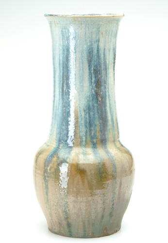 Appraisal: WALTER STEPHEN Rare bulbous floor vase covered in a white