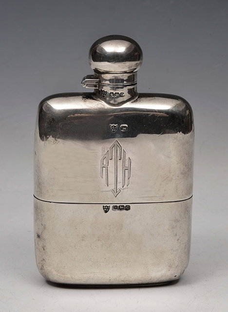 Appraisal: A SILVER HIP FLASK by G J W H Sheffield