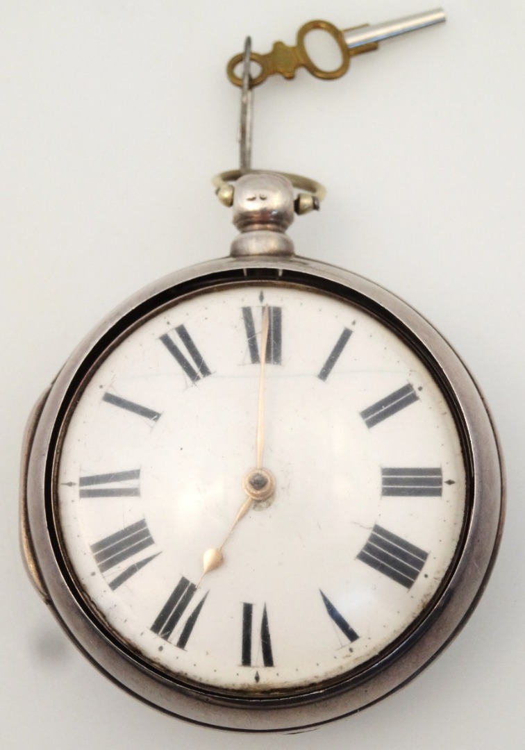 Appraisal: A William IV silver pair cased verge fuse pocket watch