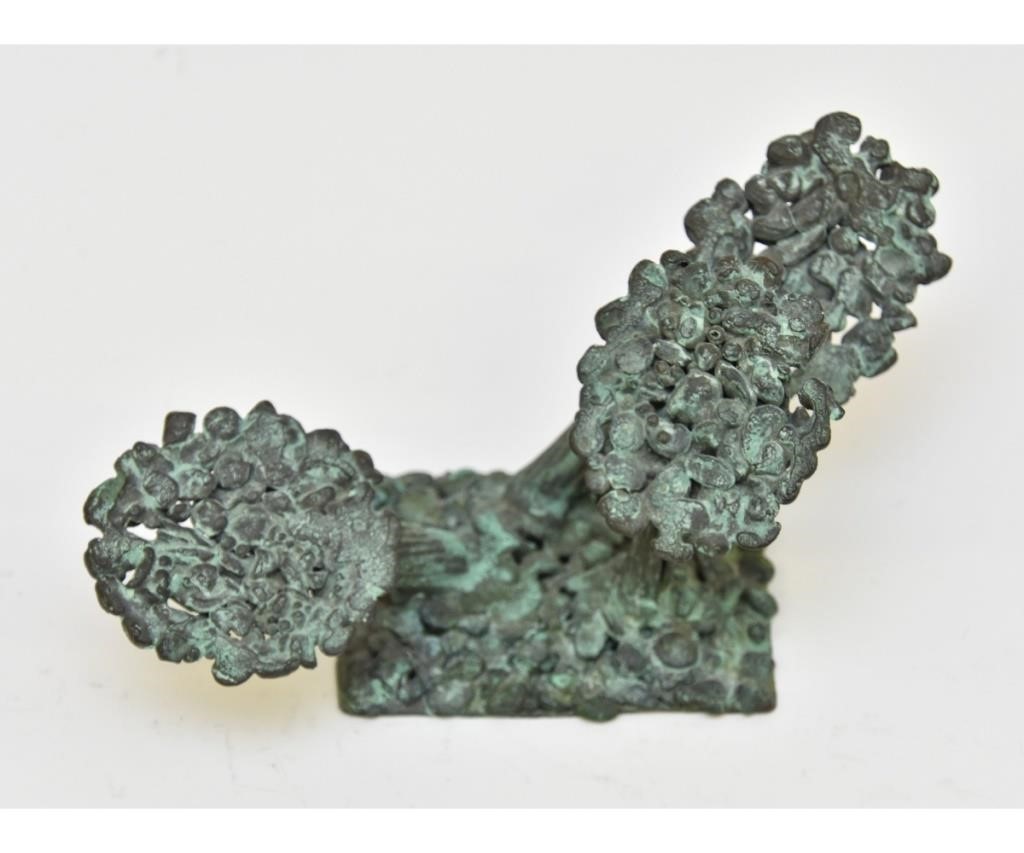 Appraisal: Klaus Ihlenfeld Pennsylvania b bronze abstract sculpture titled 'Mushroom Growth