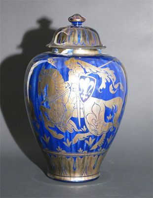 Appraisal: A large Pilkington's Lancastrian Heraldic vase and cover by Richard