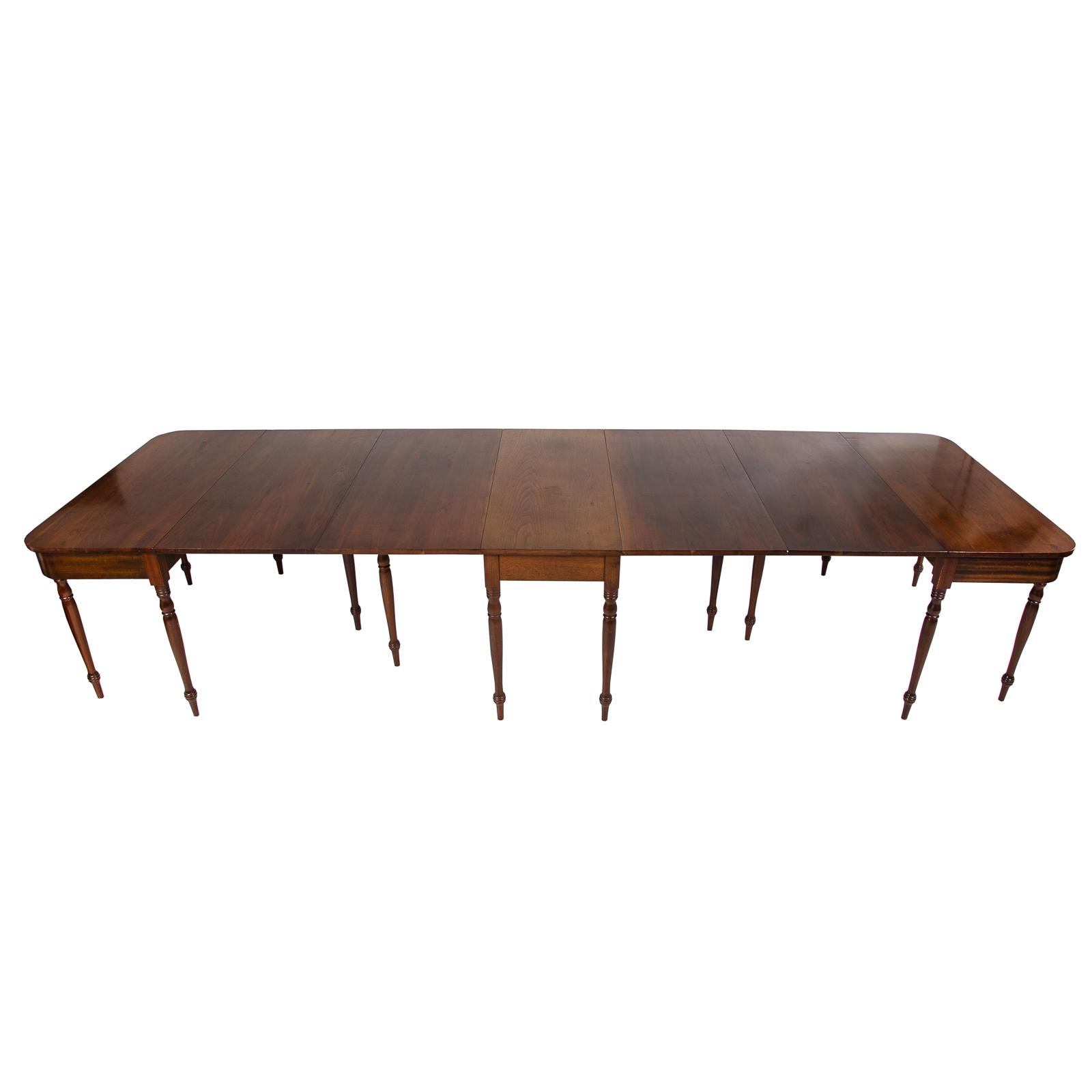 Appraisal: FEDERAL MAHOGANY THREE-PART BANQUET TABLE Baltimore Maryland Circa - pair