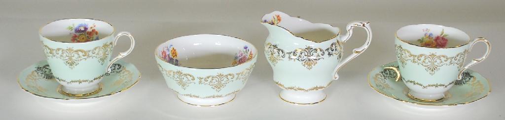 Appraisal: THIRTY EIGHT PIECE PARAGON CHINA TEASET for persons with floral