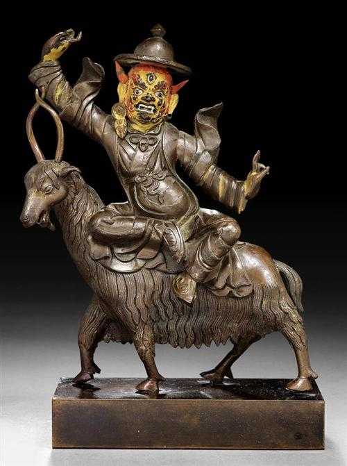 Appraisal: DAMCAN Tibet ca th century H cm Ungilded copper alloy