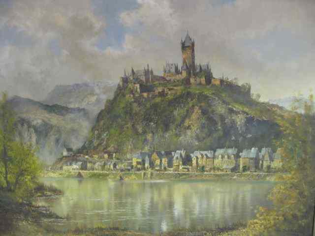 Appraisal: G Soller Oil ''Cochem Am Mosel'' European City along a