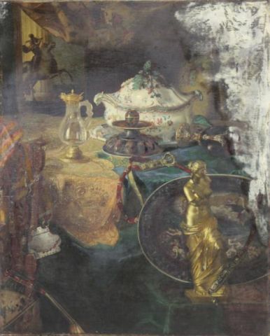 Appraisal: DESGOFFE Blaise Oil on Canvas Still Life Signed lower right