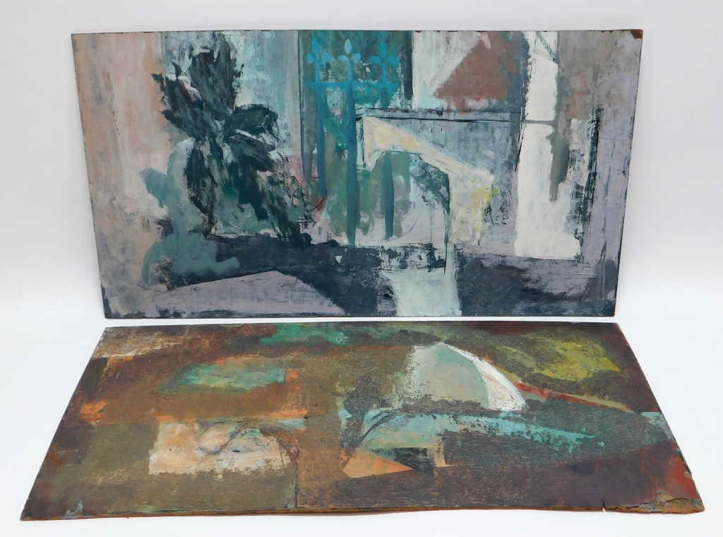 Appraisal: PC GORDON STEELE ABSTRACT EXPRESSIONIST PAINTINGS New York - Includes