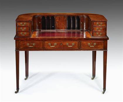 Appraisal: English mahogany Carlton House desk late th century With a