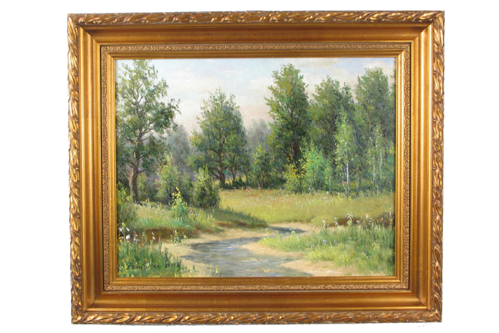 Appraisal: C A KUZNETSOFF Russian th century Oil on canvas Summer