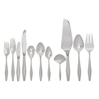 Appraisal: GIO PONTI Diamond flatware set for twelve GIO PONTI -