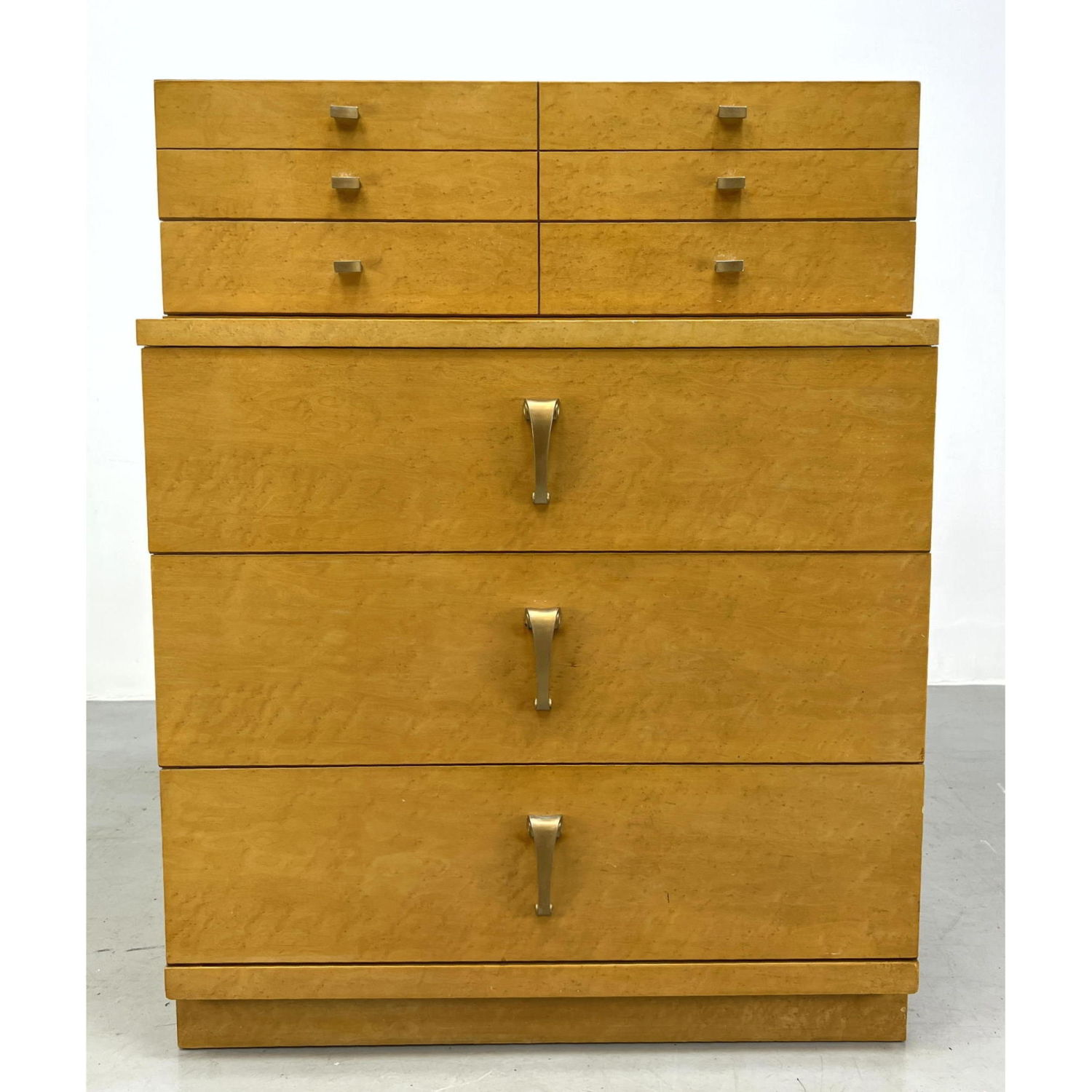 Appraisal: UNITED Birdseye Maple Tall Chest Dresser Dimensions H inches W