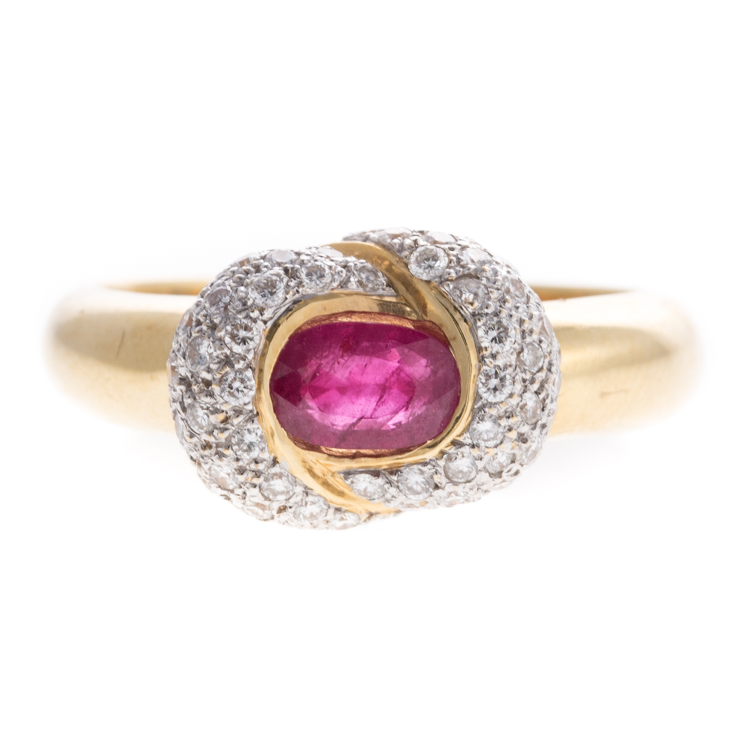 Appraisal: A Lady's Ruby and Diamond Ring in K K yellow