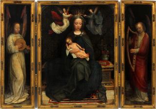 Appraisal: STUDIO OF ADRIAEN ISENBRANT FLEMISH - TRIPTYCH OIL ON OAK